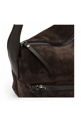 Borsa donna in camoscio colore moka. GIANNI CHIARINI | 11510-MOKA